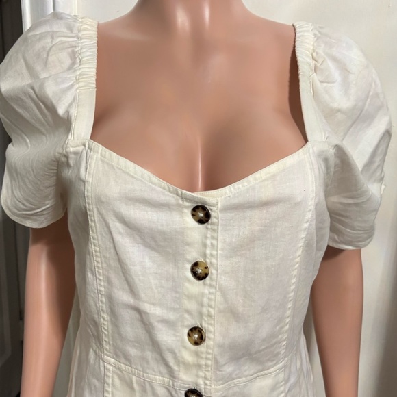 MADEWELL Women’s Linen-Cotton Puff-Sleeve Mini Dress - Picture 7 of 16